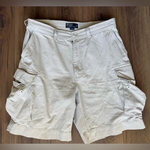 Polo Ralph Lauren Classic Cargo Chino Shorts Mens 36 Ivory